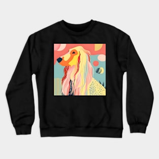 Afghan Hound in 80's Crewneck Sweatshirt